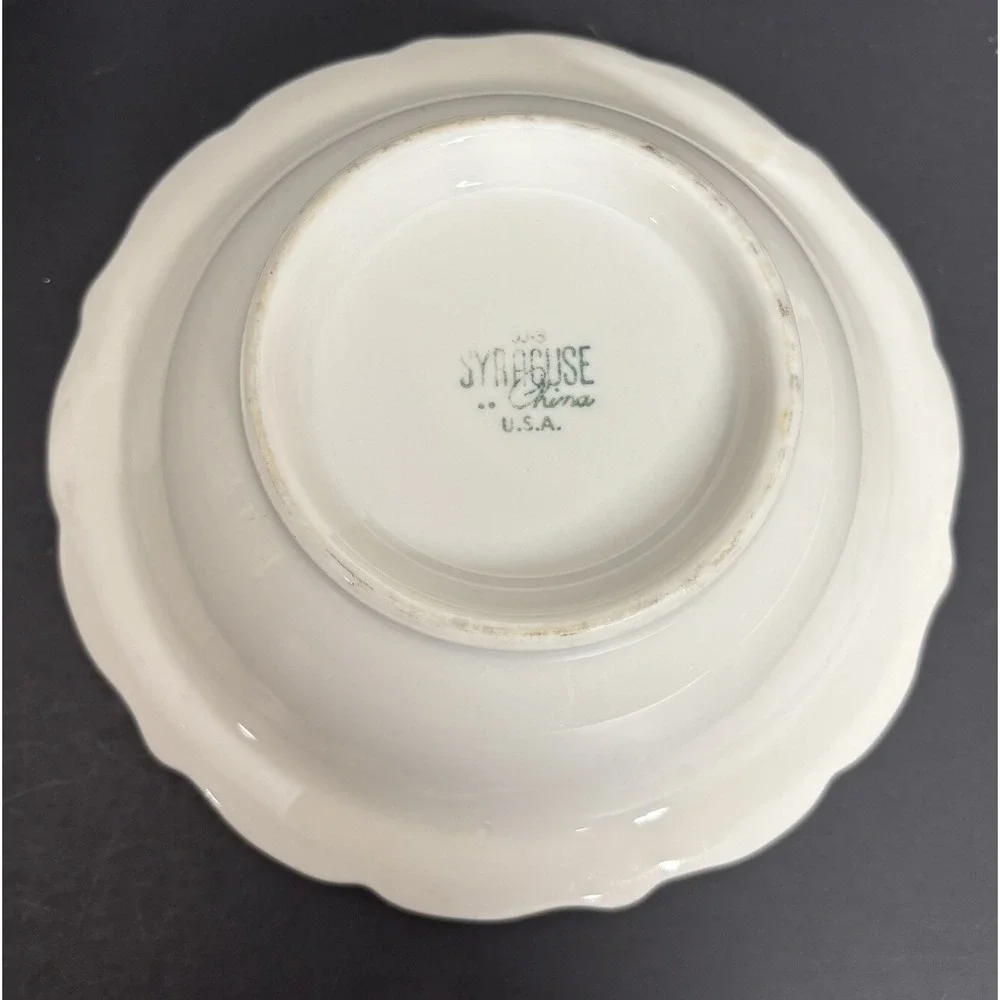 3 Syracuse Sandalwood Cereal Bowls Brown Bands Restaurant China Ware MCM 6 1/2